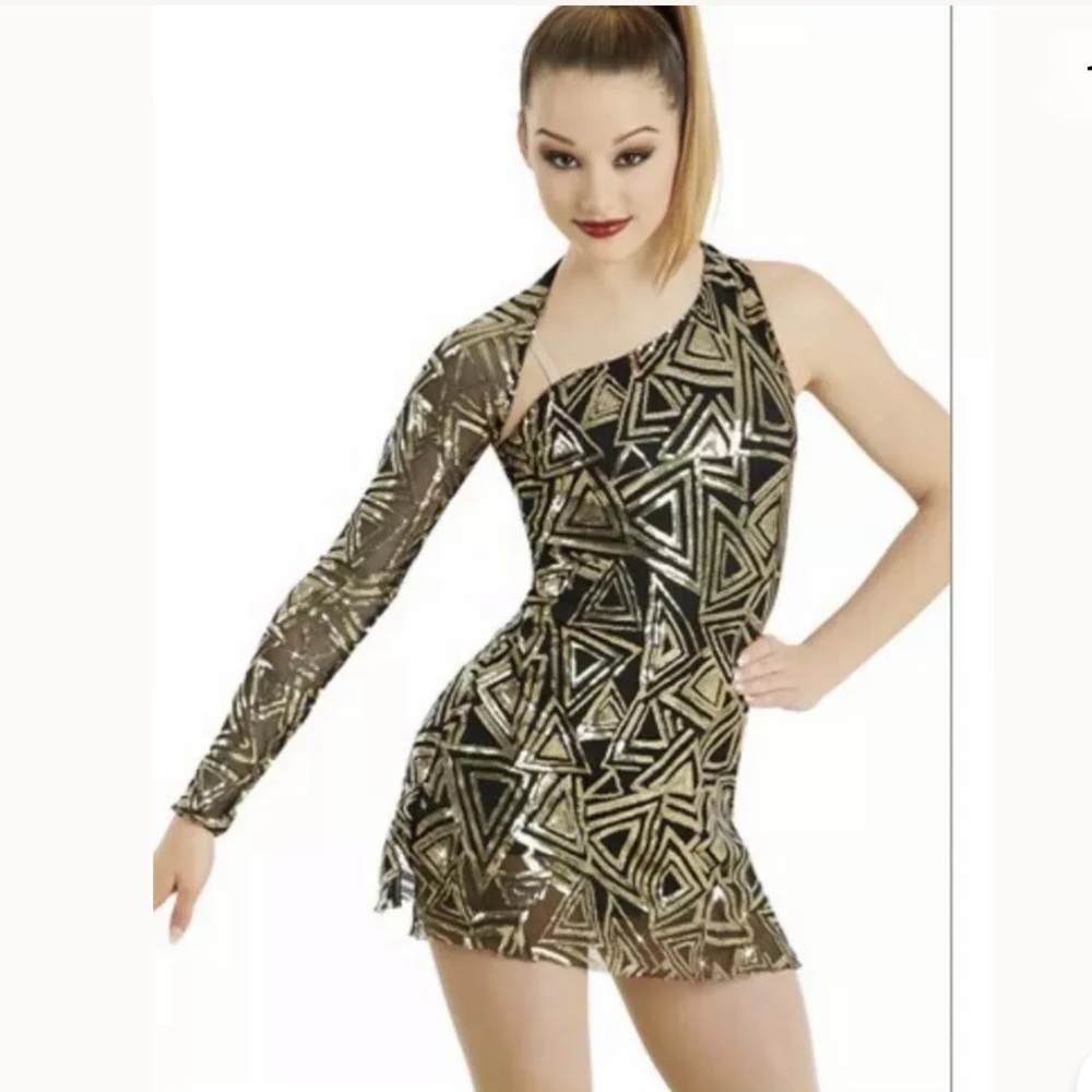 Weissman Dance Costume Midas Touch Jazz Geometric